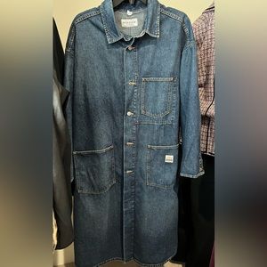Gap Workforce Collection long Denim Jacket size large